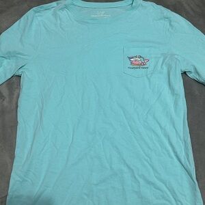 Vineyard Vines Women's Aqua Long Sleeve Tee